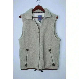 Vintage Alf Women's Sleeveless Western Cowgirl Made in USA Sherpa Vest Size S
